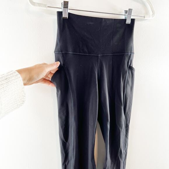 Lululemon Align High Waisted Workout Leggings Pants with Pockets 25" Black 4 - Picture 8 of 9